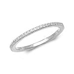 Stylish diamond half eternity band in 18ct white gold