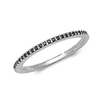 Black diamond half eternity band