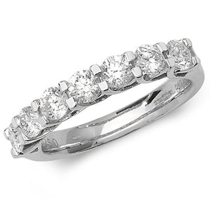 DIAMOND CLAW SET HALF ETERNITY RING IN 18CT WHITE GOLD
