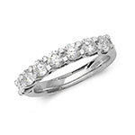 DIAMOND CLAW SET HALF ETERNITY RING IN 18CT WHITE GOLD