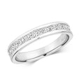 Diamond channel set half eternity ring 18ct white gold