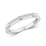 White gold princess diamond ring