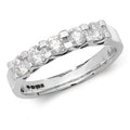DIAMOND 5 STONE CLAW SET ETERNITY RING IN 18CT WHITE GOLD