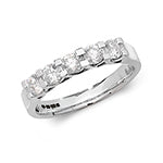 DIAMOND 5 STONE CLAW SET ETERNITY RING IN 18CT WHITE GOLD