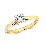 DIAMOND 4 CLAW SET SOLITAIRE RING IN 18CT GOLD