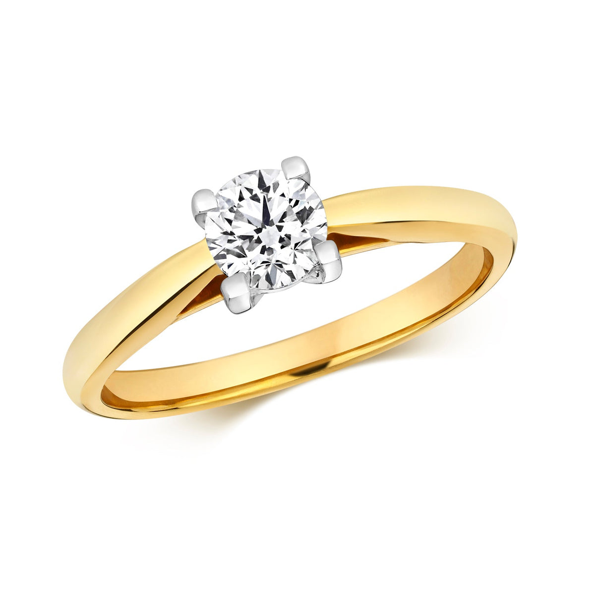 DIAMOND 4 CLAW SET SOLITAIRE RING IN 18CT GOLD