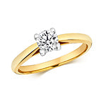 DIAMOND 4 CLAW SET SOLITAIRE RING IN 18CT GOLD