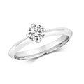  ANELLO SOLITARIO CON 4 GRIFFE E DIAMANTI IN ORO BIANCO 18KT