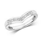 DIAMOND CHANNEL SET WISHBONE RING IN 18CT WHITE GOLD