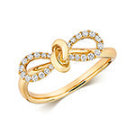 DIAMOND BOW RING IN 18CT GOLD