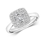 DIAMOND CLUSTER RING IN 18CT WHITE GOLD