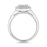 DIAMOND CLUSTER RING IN 18CT WHITE GOLD