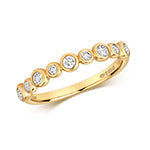 DIAMOND Bubble Ring RUBOVER HALF ETERNITY RING IN 18CT GOLD