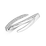 DIAMOND OPEN CROSSOVER RING IN 18 CT WHITE GOLD