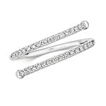 DIAMOND SPIRAL RING IN 18CT WHITE GOLD