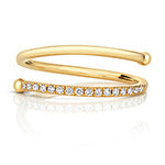 Diamant-Spiralring aus 18-karätigem Gold