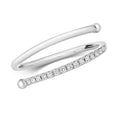 Bague spirale en diamant en or blanc 18 carats