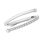 DIAMOND SPIRAL RING IN 18CT WHITE GOLD