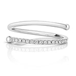 Bague spirale en diamant en or blanc 18 carats