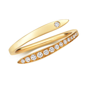 DIAMOND CROSSOVER RING IN 18CT GOLD