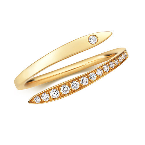 DIAMOND CROSSOVER RING IN 18CT GOLD