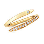 DIAMOND CROSSOVER RING IN 18CT GOLD