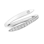 DIAMOND CROSSOVER RING IN 18CT WHITE GOLD