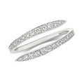 Bague croisée sertie de diamants en or blanc 18 carats