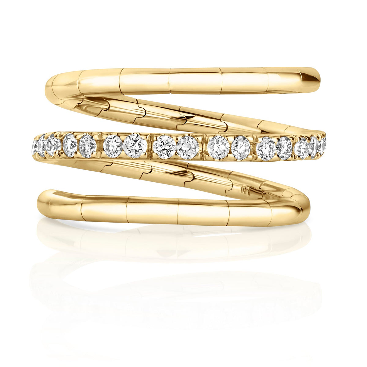 DIAMOND FLEXI TWIST RING IN 18CT GOLD