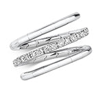 DIAMOND FLEXI TWIST RING IN 18CT WHITE GOLD