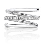 DIAMANT-FLEXI-TWIST-RING AUS 18-KARÄTIGEM WEISSGOLD