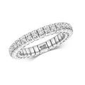 Bague d'éternité extensible en or blanc 18 carats avec diamant ajustable de 1 carat