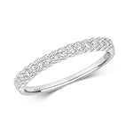 Elegant diamond millgrain ring in white gold