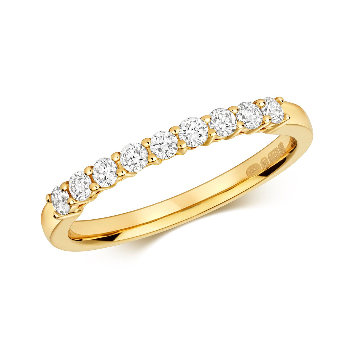 DIAMOND CLAW SET ETERNITY RING IN 18CT GOLD