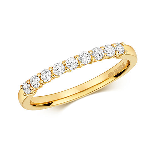 DIAMOND CLAW SET ETERNITY RING IN 18CT GOLD