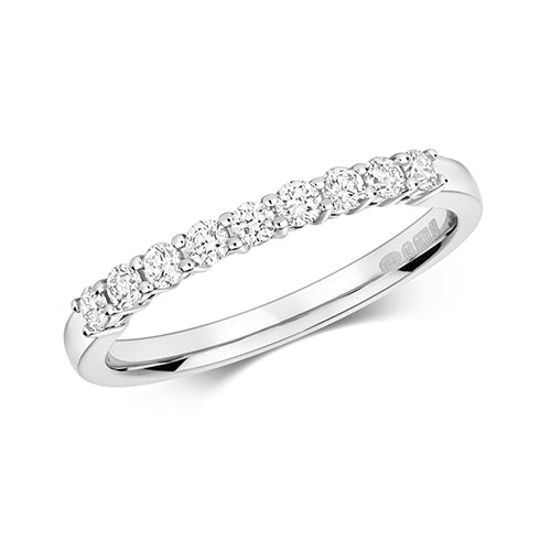 DIAMOND CLAW SET ETERNITY RING IN 18CT WHITE GOLD