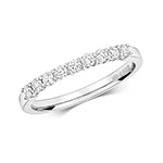 DIAMOND CLAW SET ETERNITY RING IN 18CT WHITE GOLD