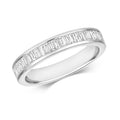 Diamant-Ewigkeitsring im Baguette-Kanalfassung-Design aus 18-karätigem Weißgold