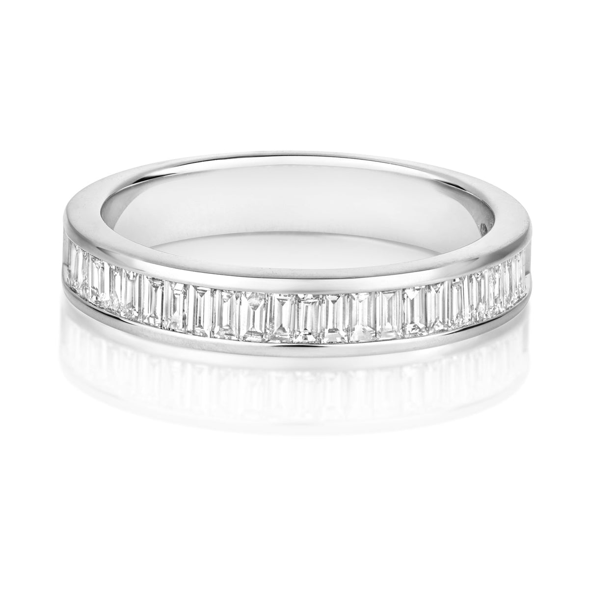 DIAMOND ETERNITY BAGUETTE CHANNEL SET RING IN 18CT WHITE GOLD