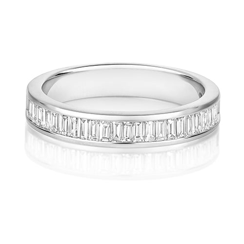 DIAMOND ETERNITY BAGUETTE CHANNEL SET RING IN 18CT WHITE GOLD
