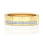 DIAMOND CHANNEL SET HALF ETERNITY RING IN 18CT GOLD
