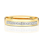 DIAMOND GRAIN SET WEDDING RING IN 18CT GOLD