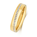 DIAMOND CHANNEL SET CROSSOVER WEDDING RING IN 18CT GOLD