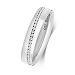 DIAMOND CHANNEL SET CROSSOVER WEDDING RING IN 18CT WHITE GOLD