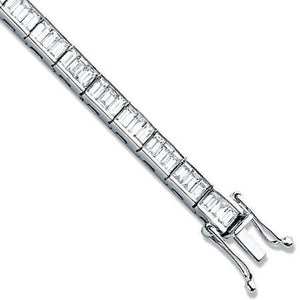 18ct White 5.00ct Baguette Cut Diamond Bracelet
