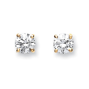 18ct Yellow Gold 0.70ct Claw Set Diamond Stud Earrings
