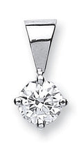 18ct White Gold 0.50ct Claw Set Diamond Solitaire Pendant