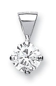 18ct White Gold 0.35ct Claw Set Diamond Solitaire Pendant