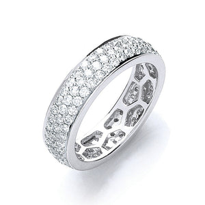 18ct White Gold 1.40ct Pave Set Full ET Ring