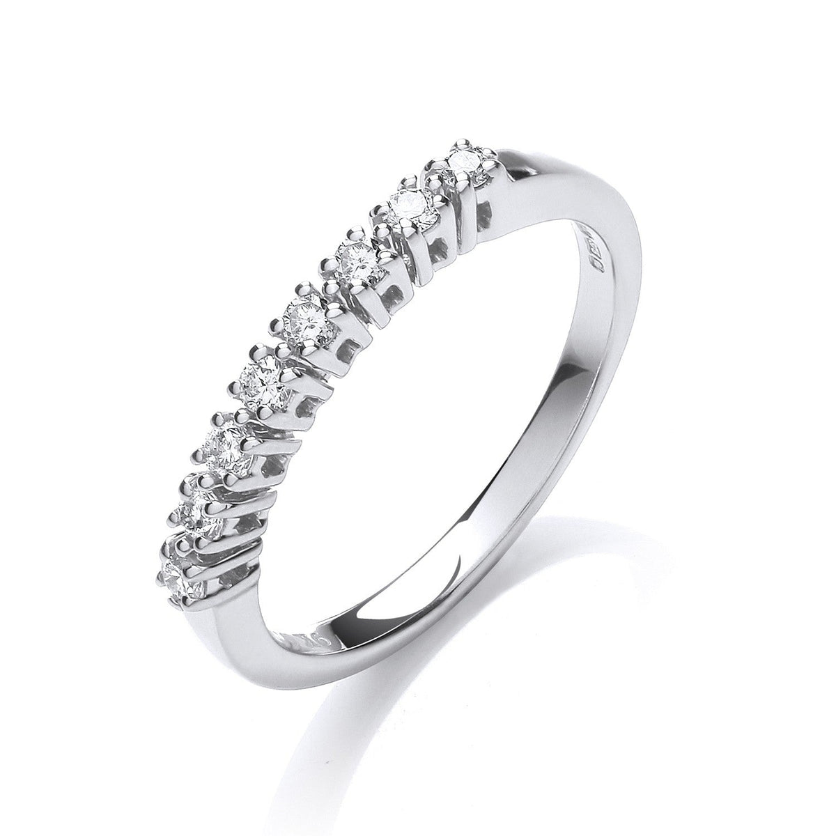 9ct white gold eternity ring crafted with 0.20ct diamonds
